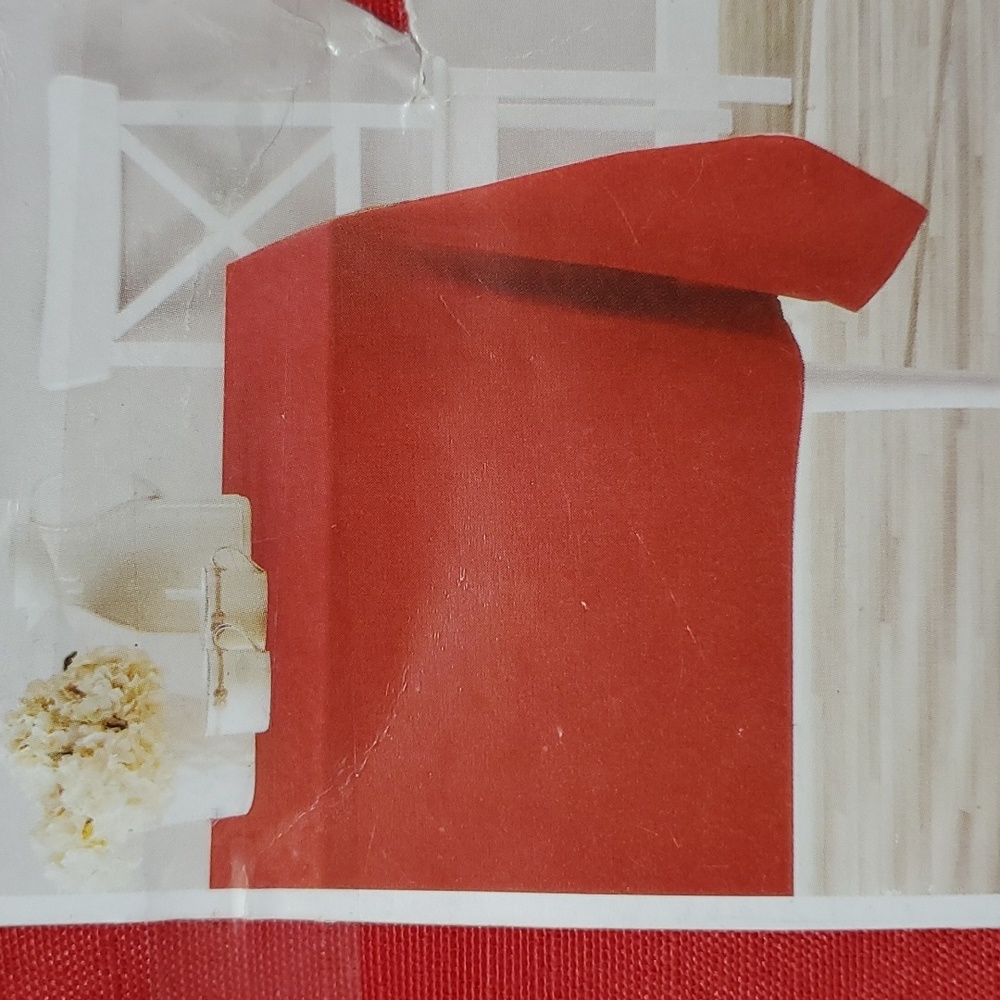 🎉$3 WITH ANY PURCHASEHoliday Time Fabric Rectangular Tablecloth 60"x102" ~ Red